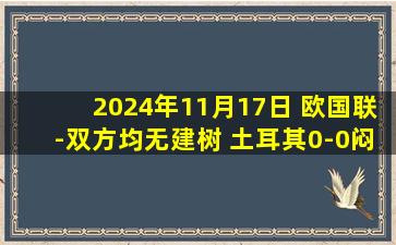 2024年11月17日 欧国联-双方均无建树 土耳其0-0闷平威尔士